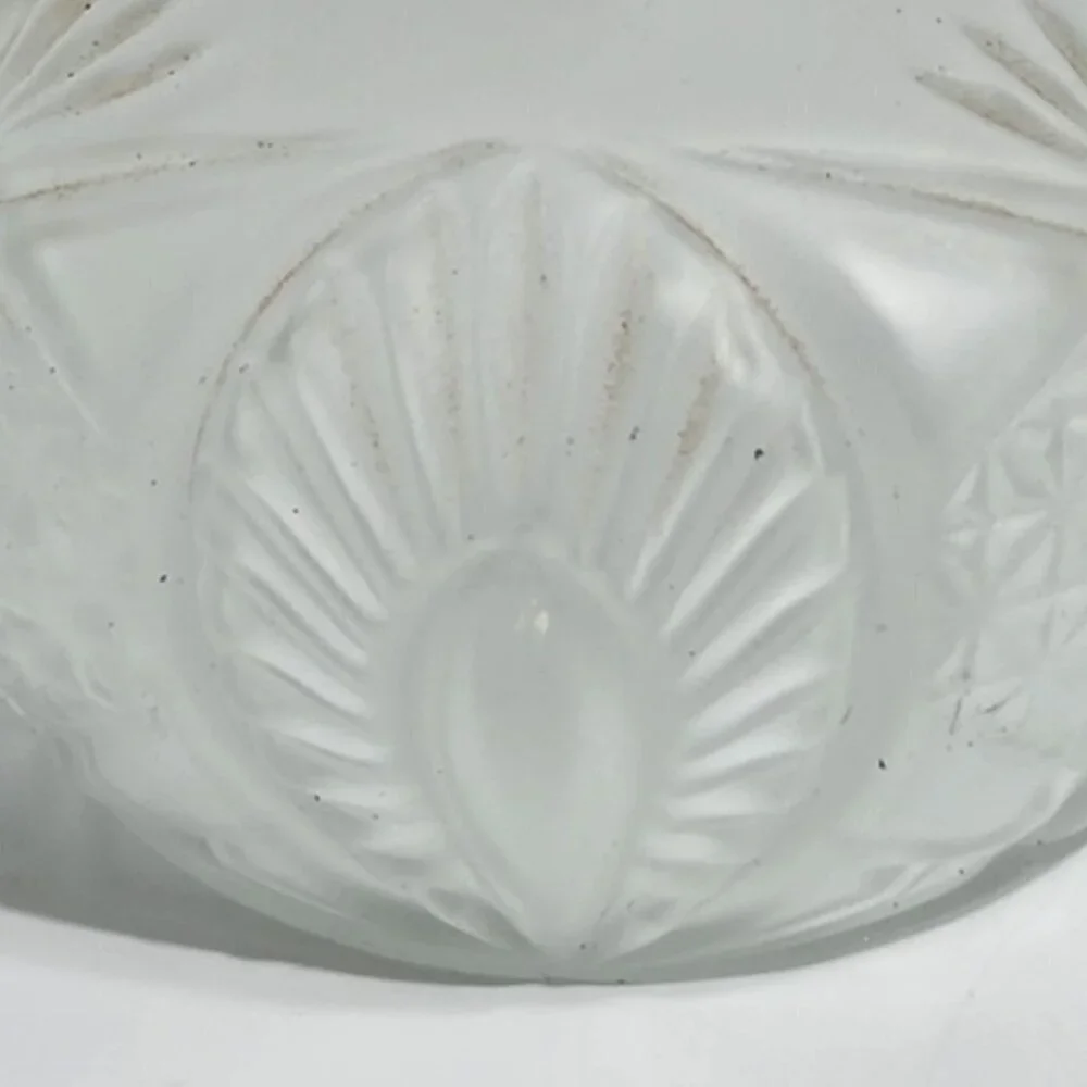 Frosted Glass Lamplight Farms Oil Lamp Embossed Floral Details Clear Chimney VTG